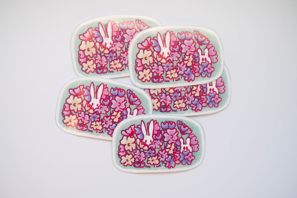 Hiding Bunnies Sticker | Waterproof Vinyl Sticker