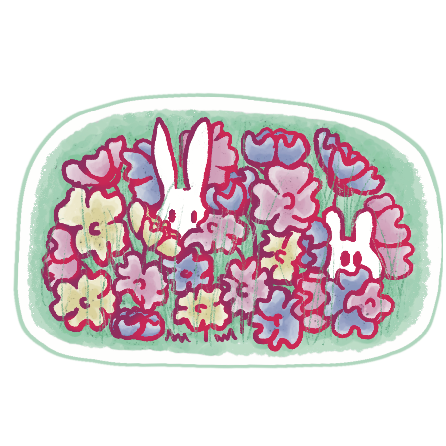 Hiding Bunnies Sticker | Waterproof Vinyl Sticker