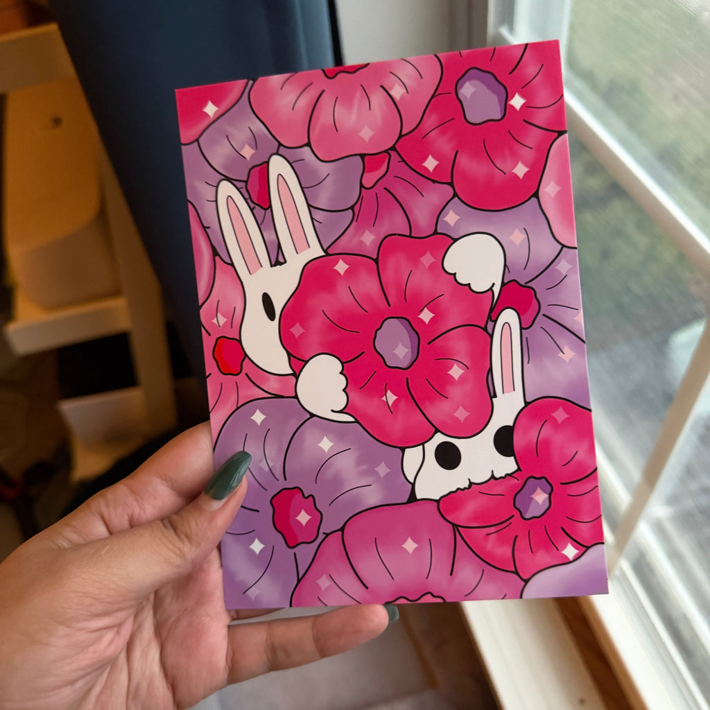 Hiding Bunnies Postcard