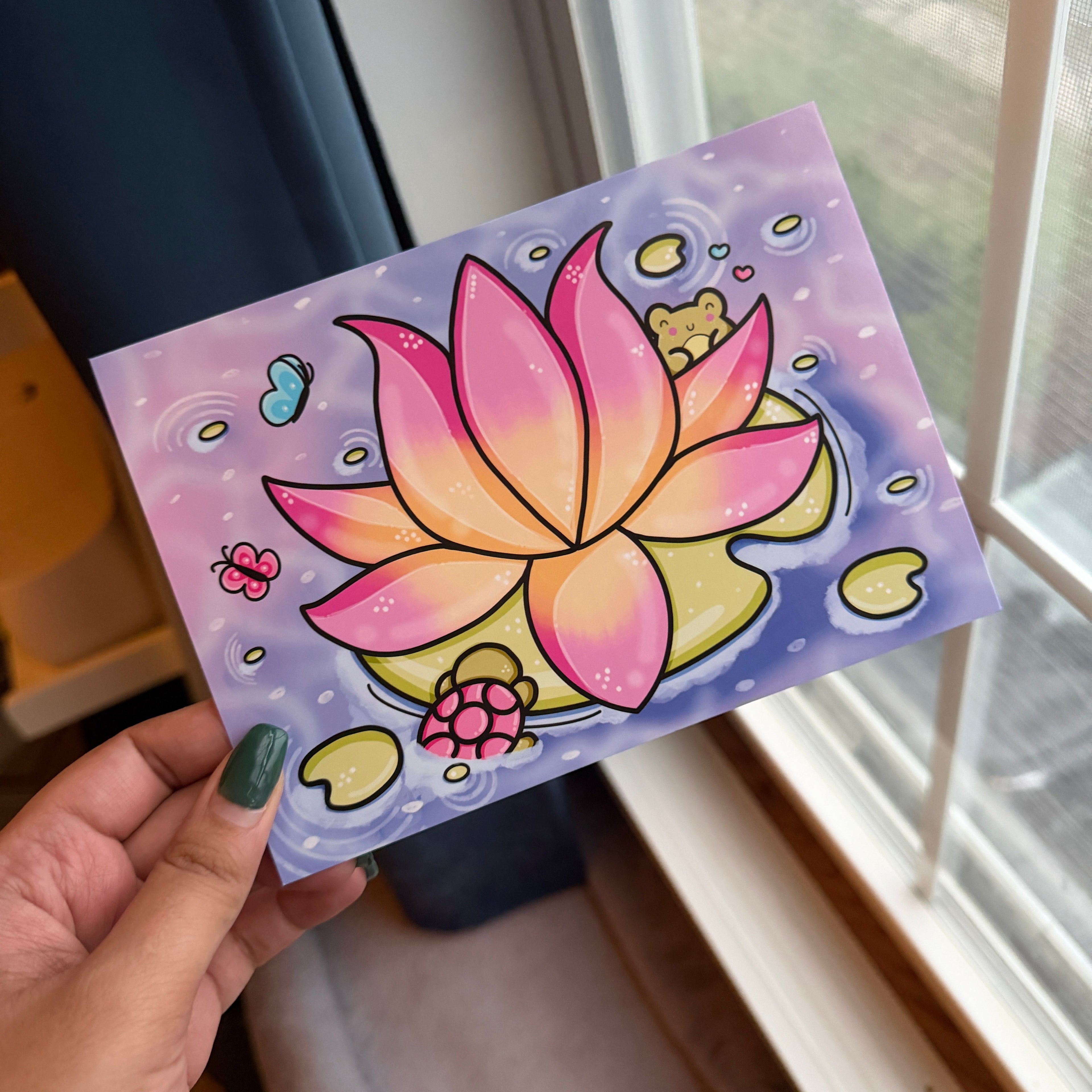 Cute Lotus Postcard