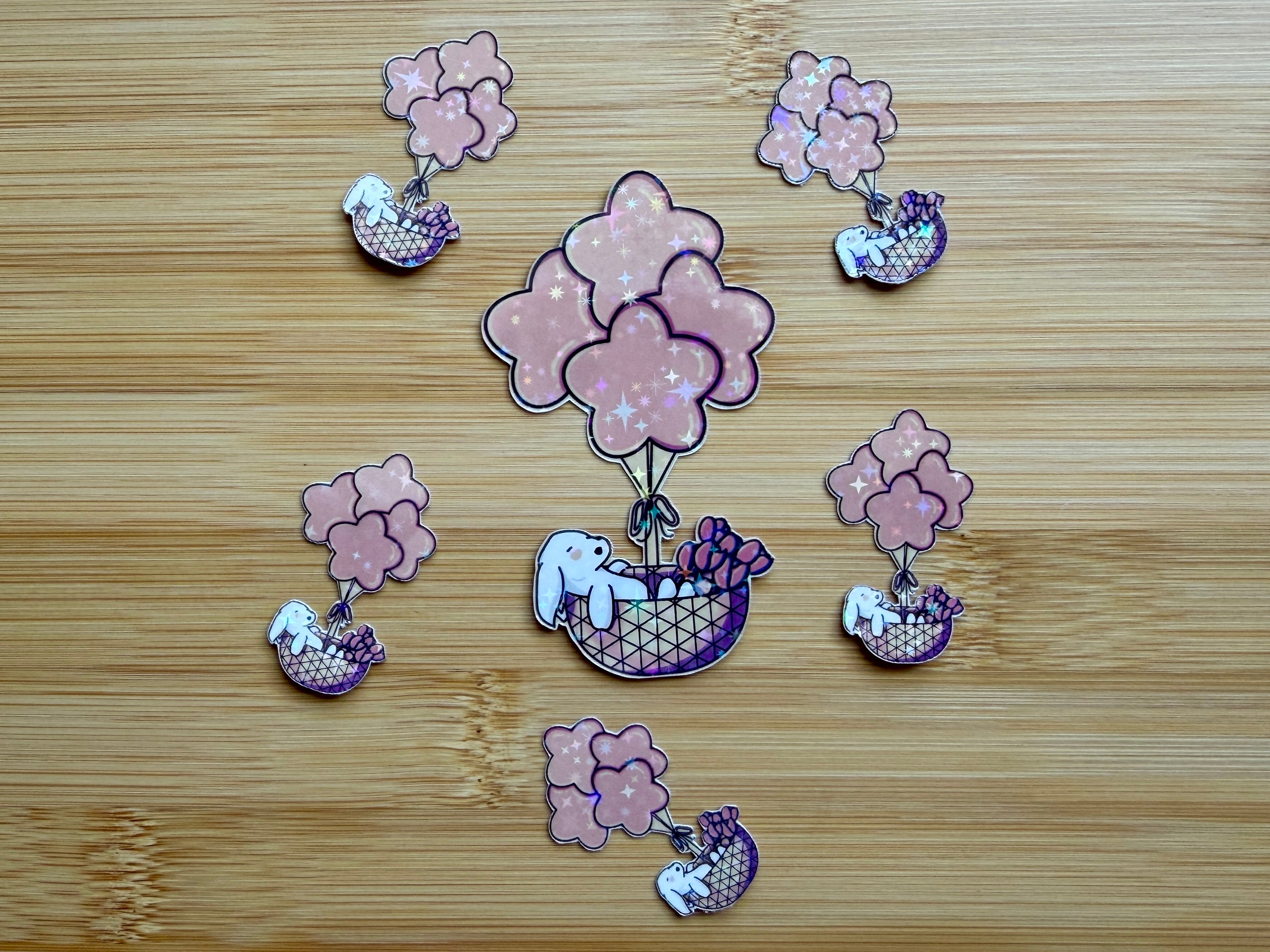 Cozy Balloon Ride Sticker | Waterproof Vinyl Sticker