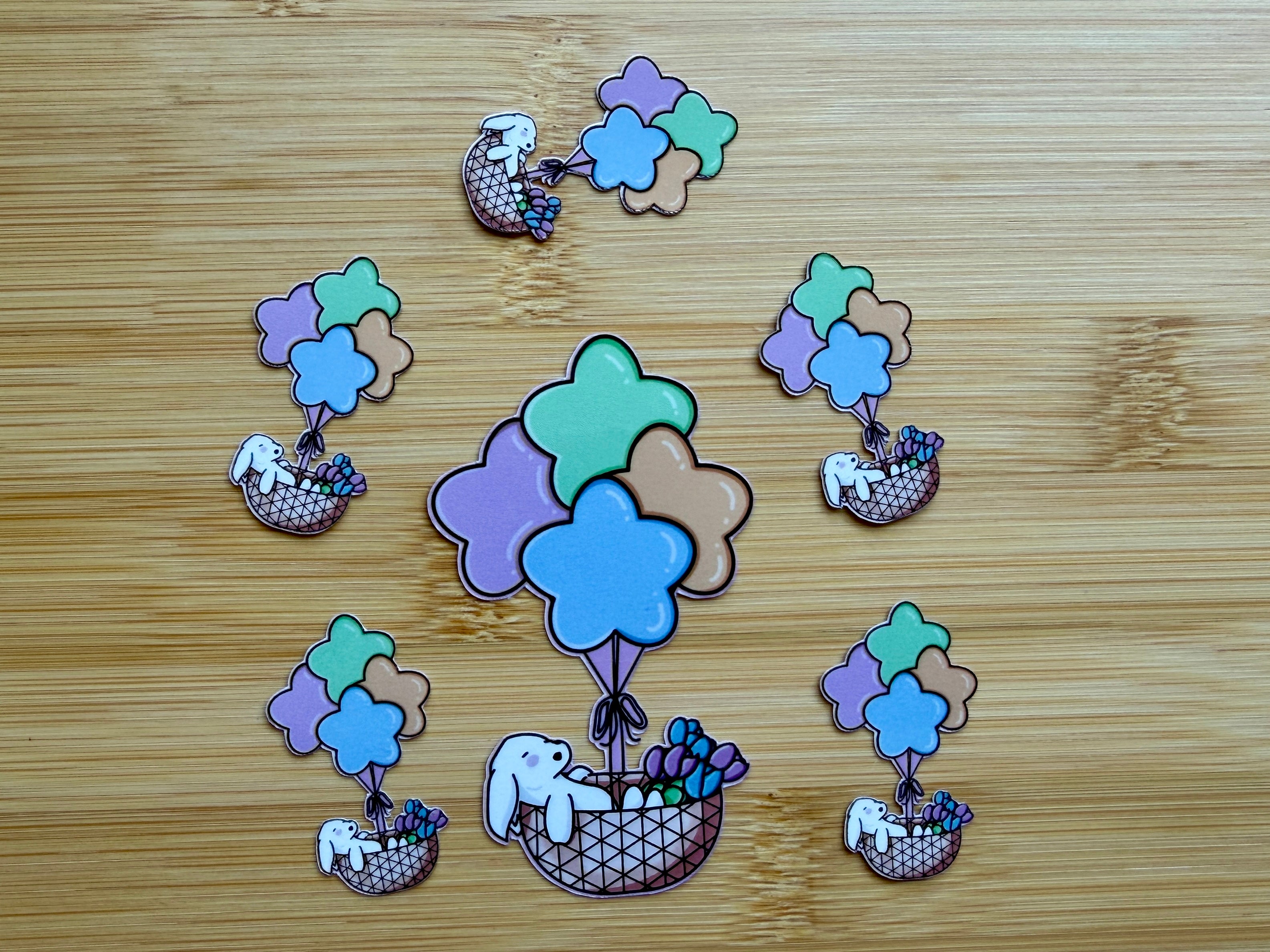 Cozy Balloon Ride Sticker | Waterproof Vinyl Sticker