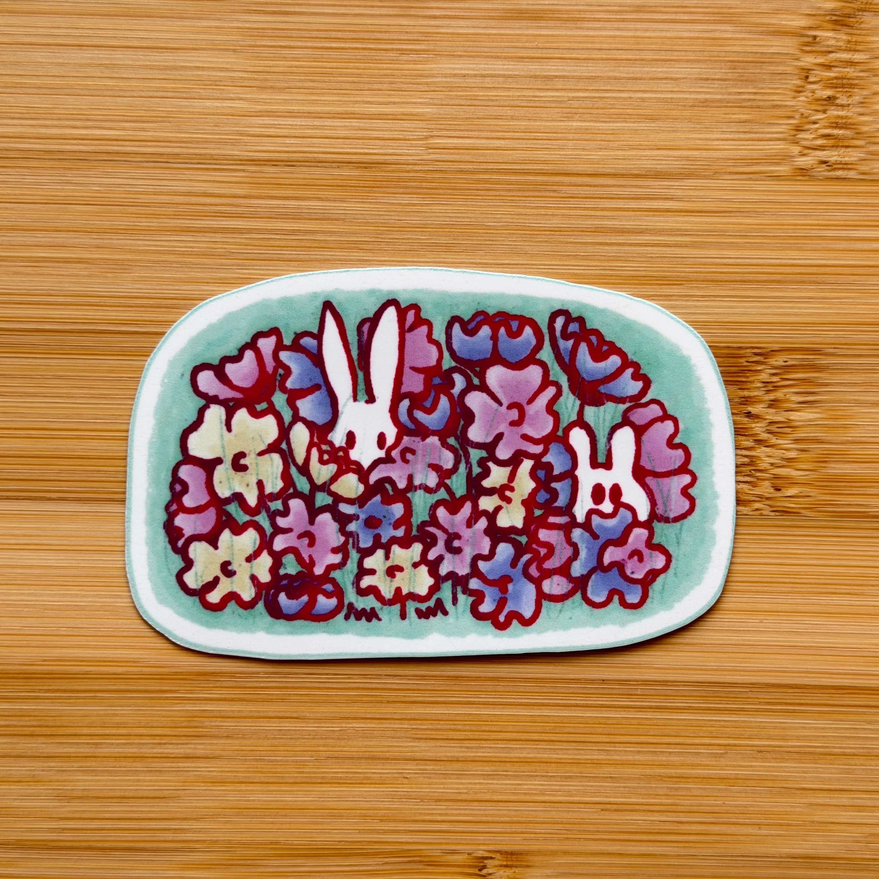 Hiding Bunnies Sticker | Waterproof Vinyl Sticker