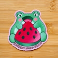 Chomping Frog Sticker | Waterproof Vinyl Sticker