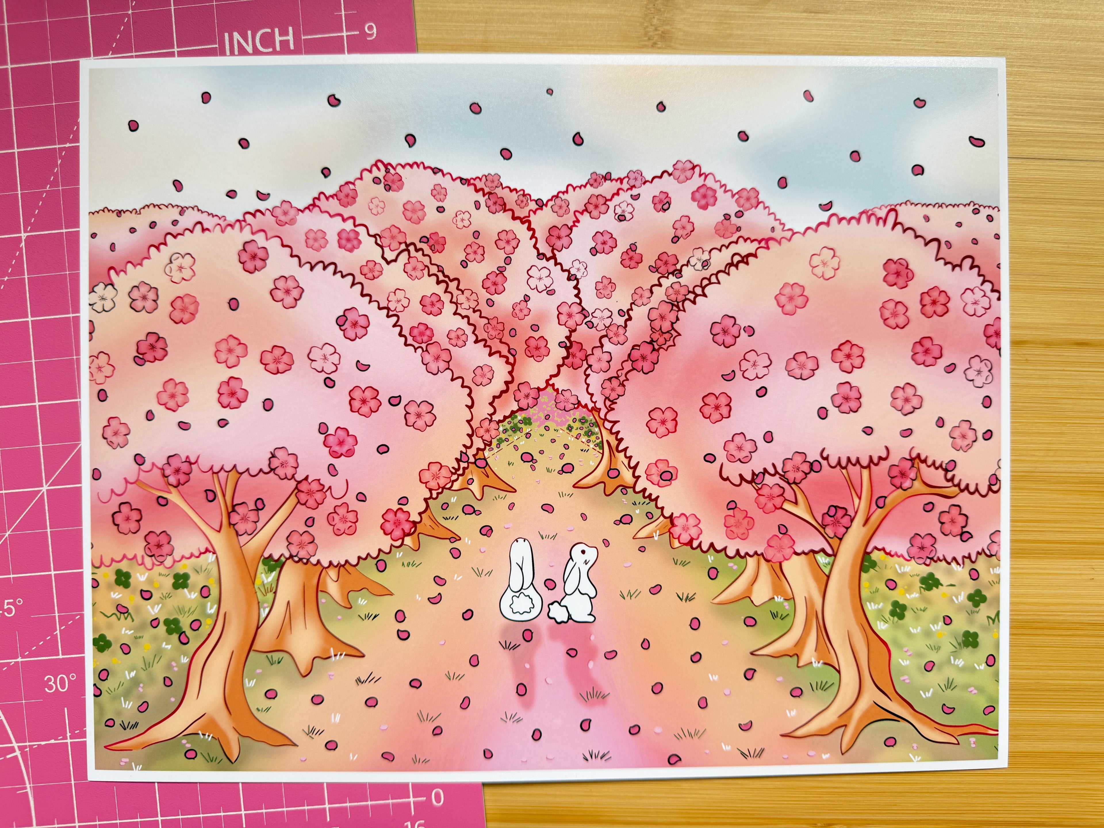Sakura Bunnies Print