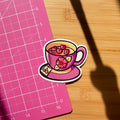 Cherry Tea Sticker | Waterproof Sticker