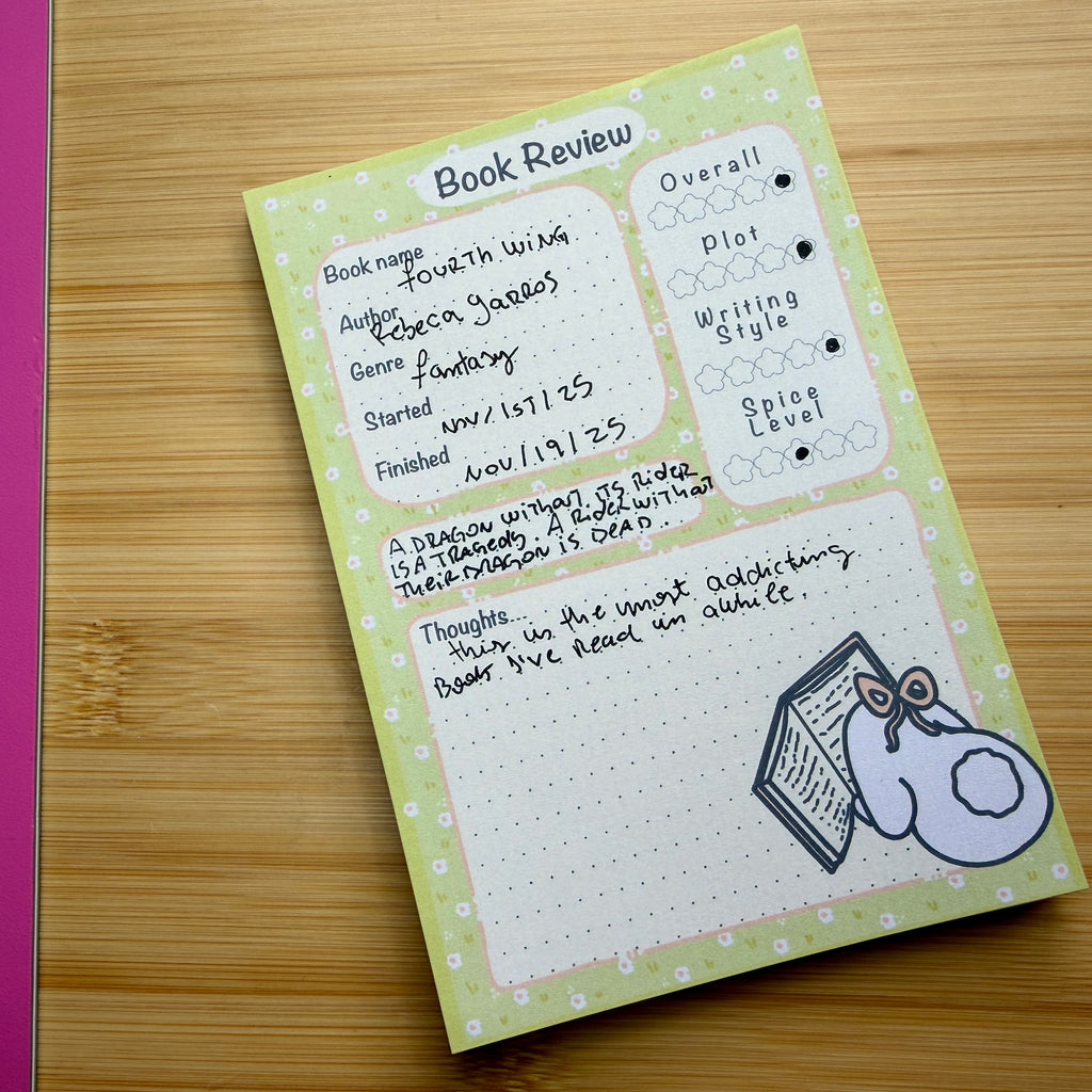 Book Review Note Pad