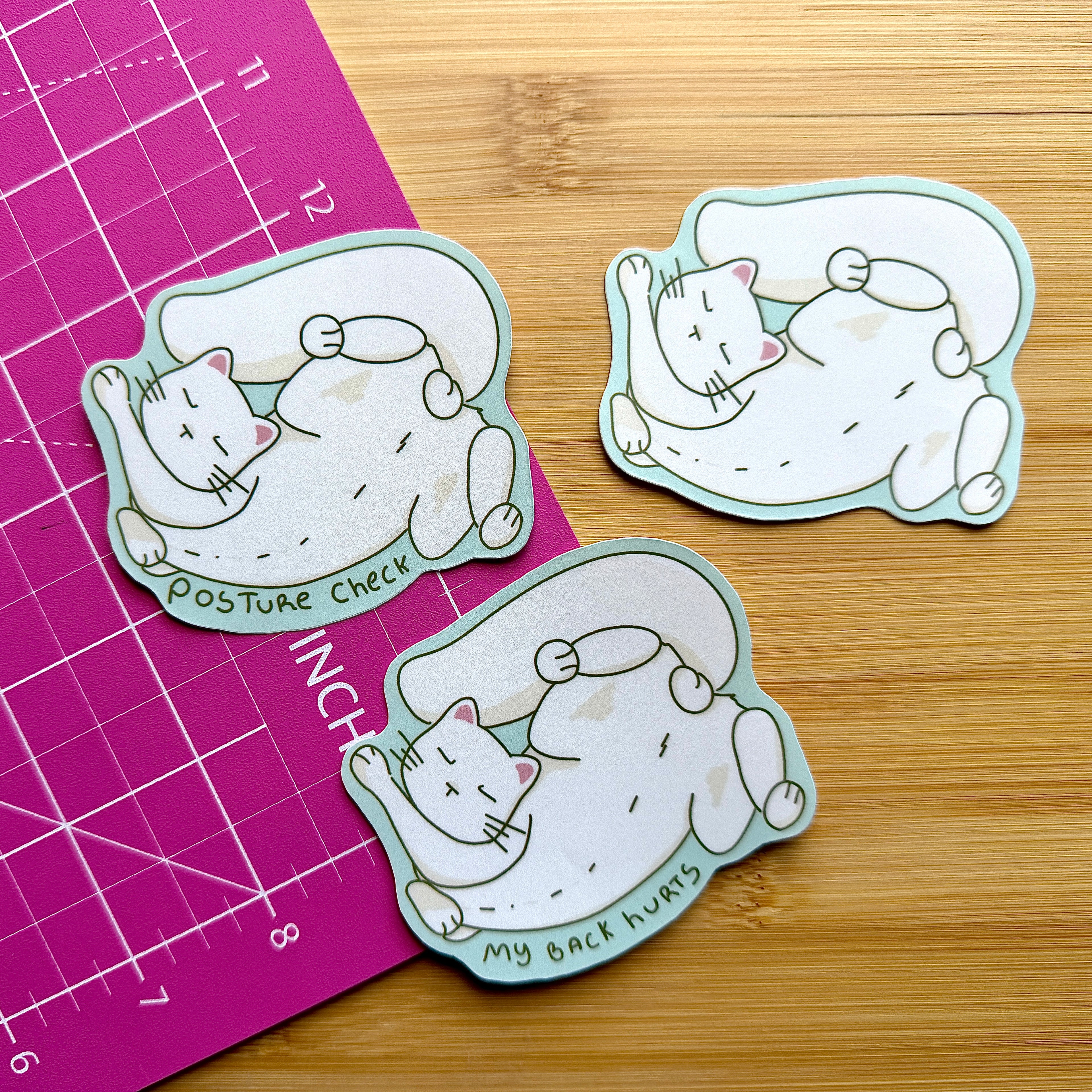 Posture Check | Relatable Stickers | Funny, Journal, 3in Stickers