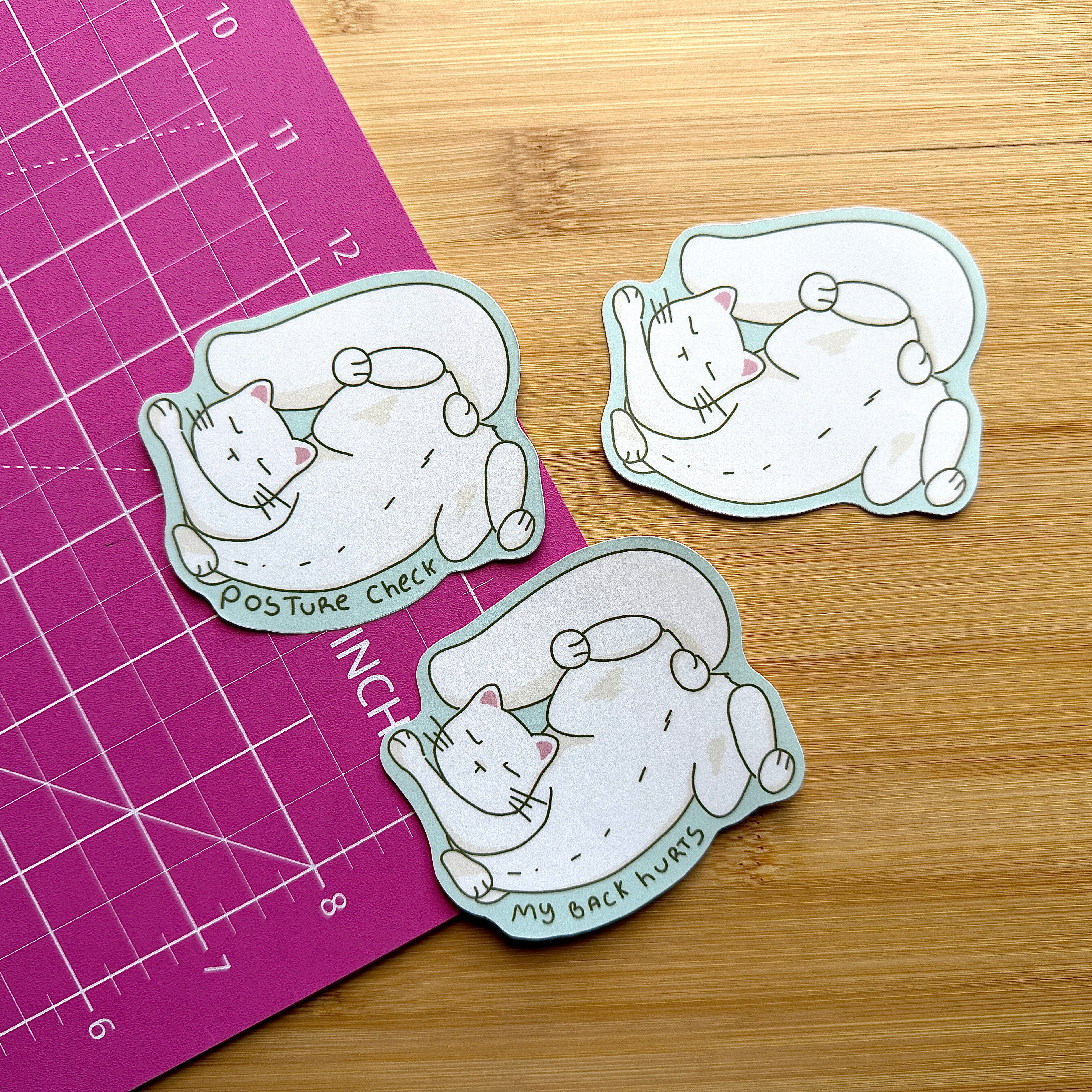 Posture Check | Relatable Stickers | Funny, Journal, 3in Stickers
