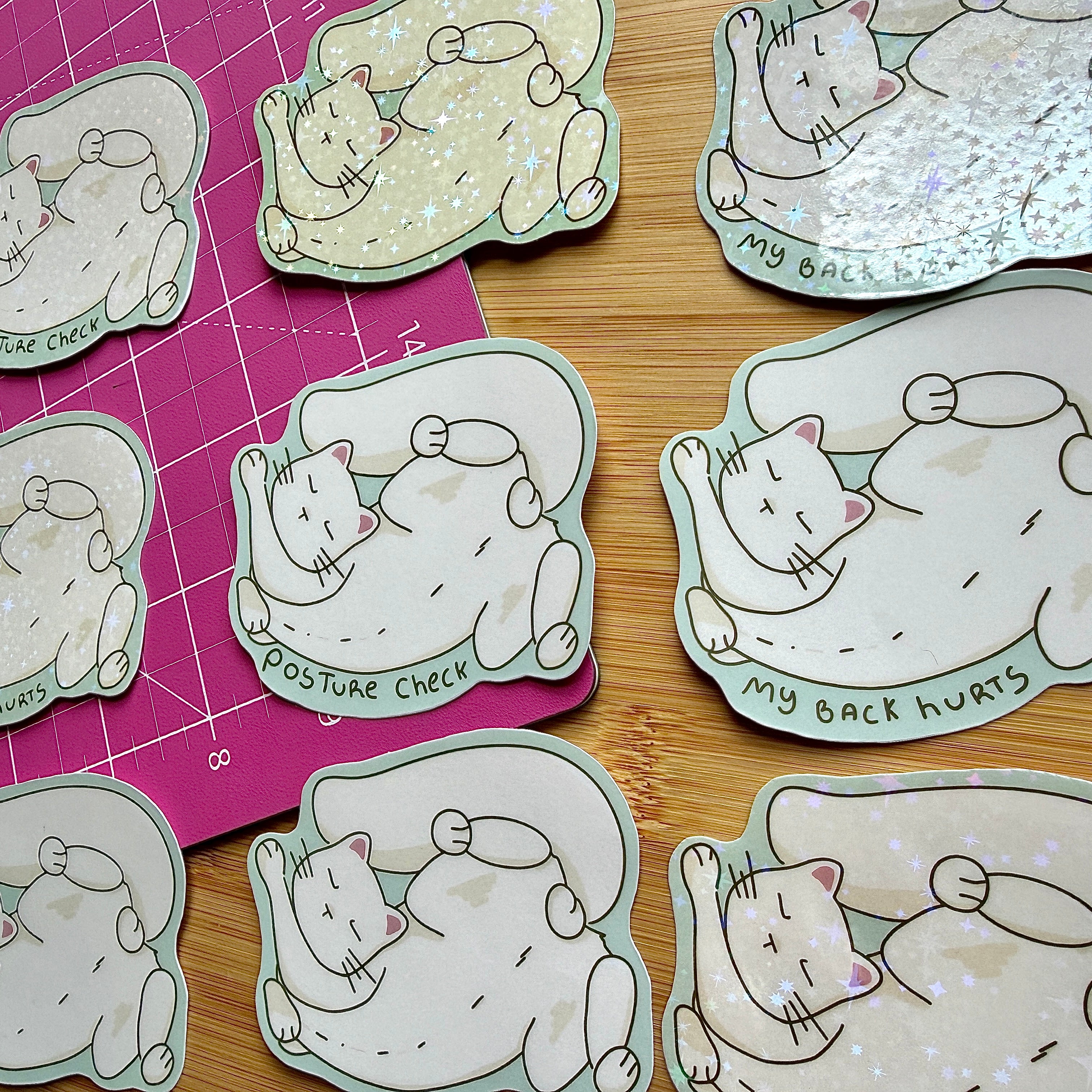 Posture Check | Relatable Stickers | Funny, Journal, 3in Stickers
