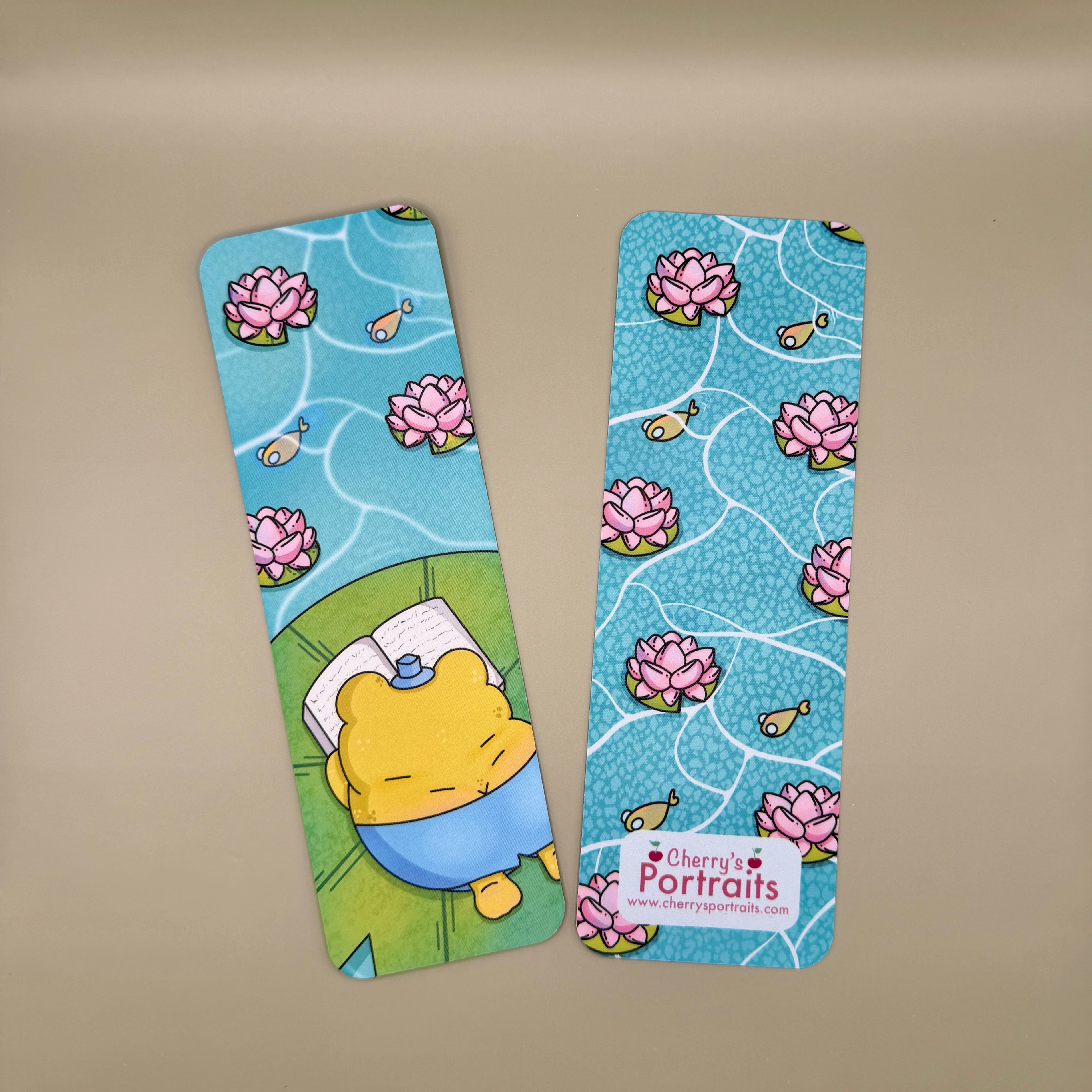 Lotus Frog Bookmark