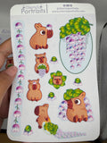 Capy Weeping Begonia | Waterproof Matte Sticker Sheet