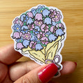 Pastel Lily of the Valley Floral Bouquet Vinyl Sticker — Waterproof Flower Decal