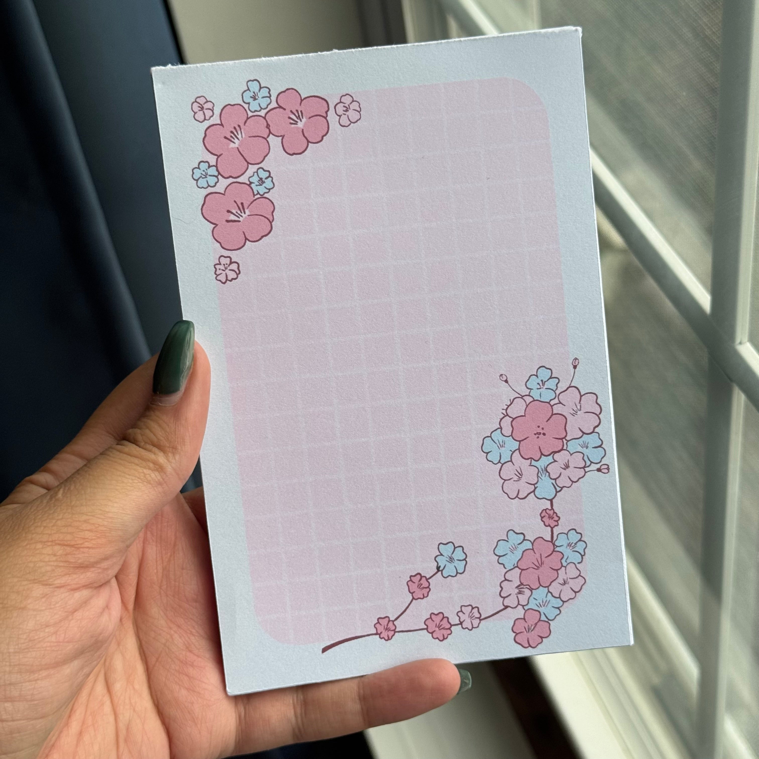 Cherry Blossom Memo Pad | Pink