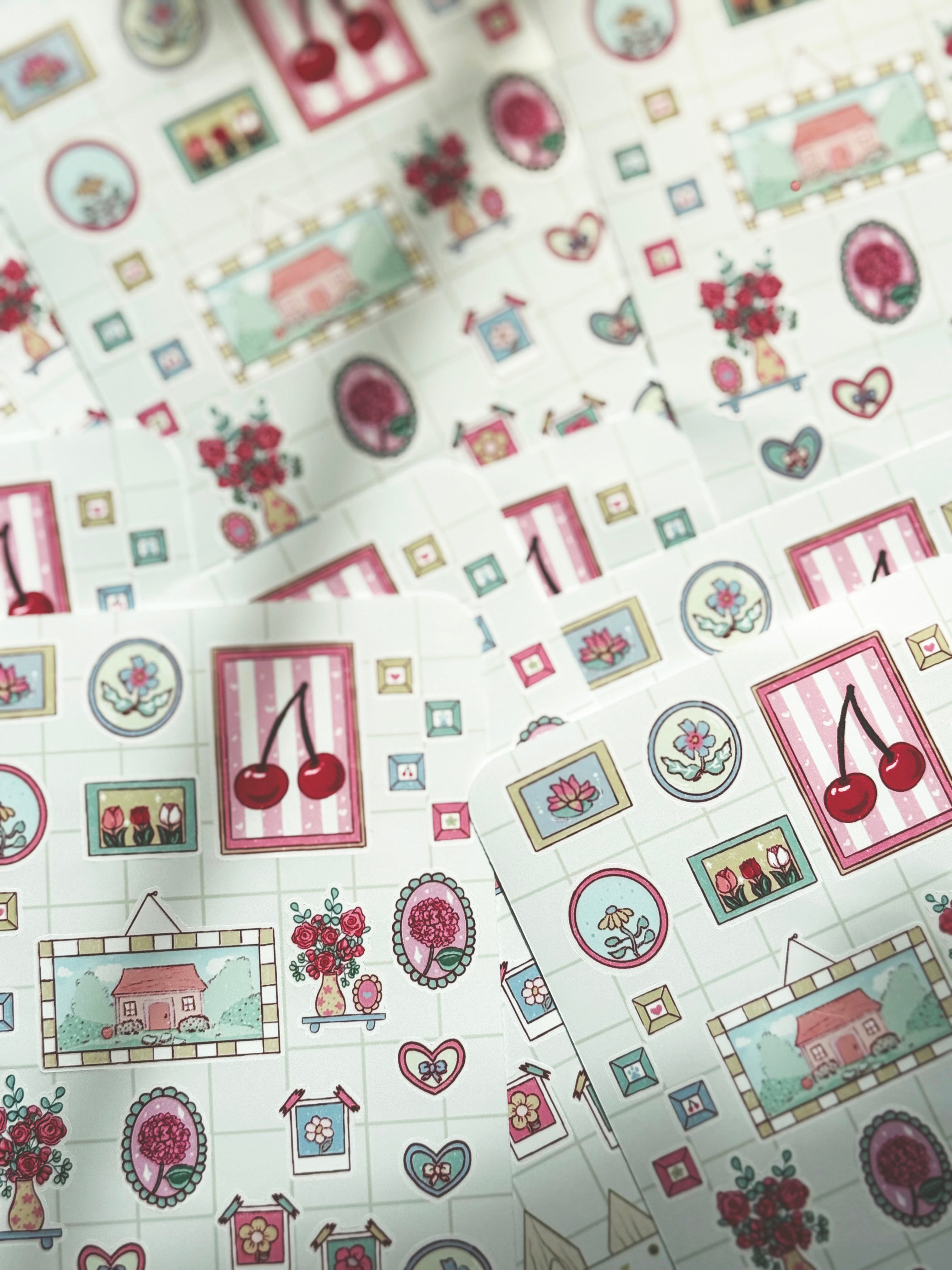 Floral Sticker Sheet | Waterproof Vinyl Stickers