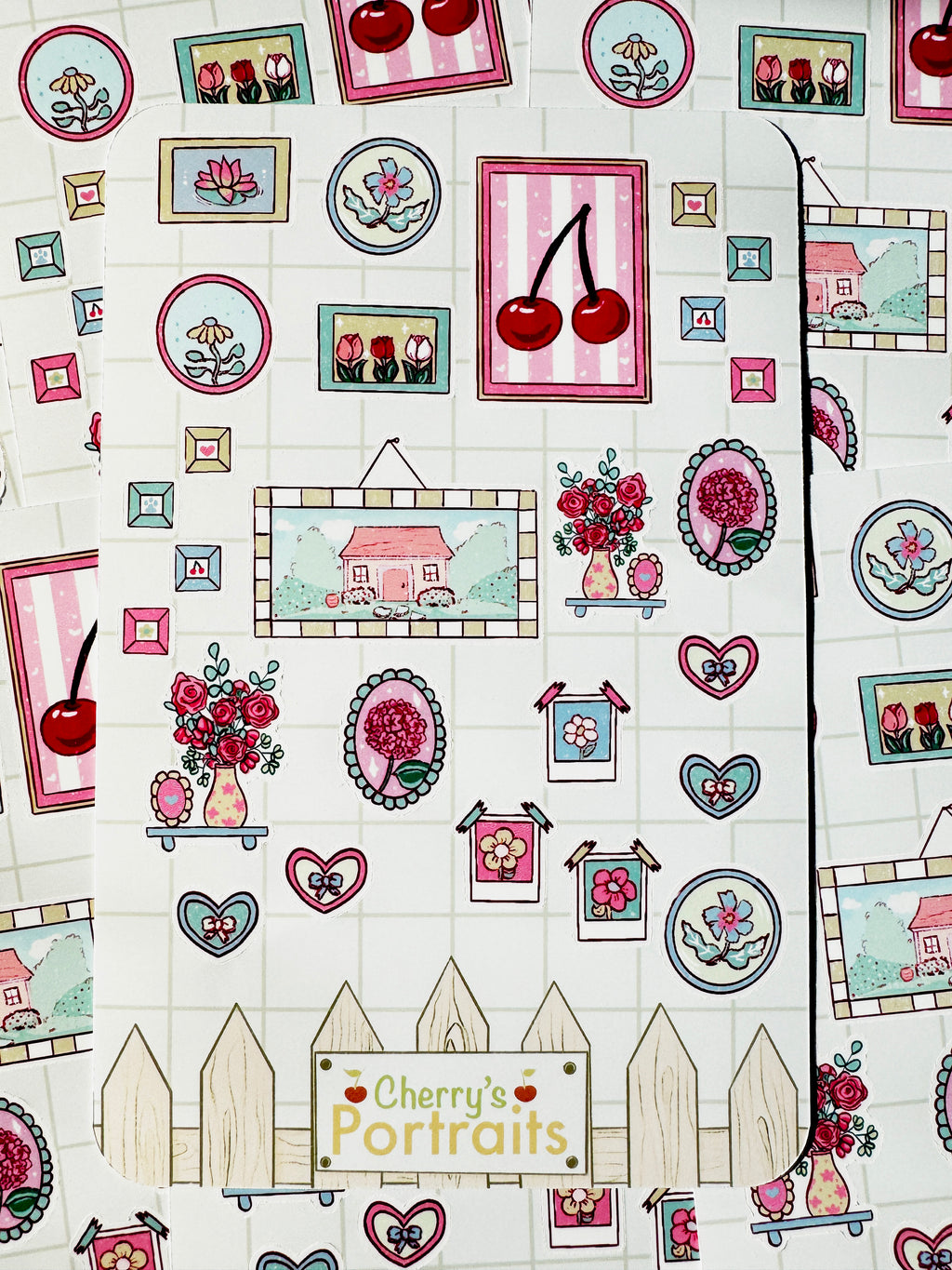Floral Sticker Sheet | Waterproof Vinyl Stickers