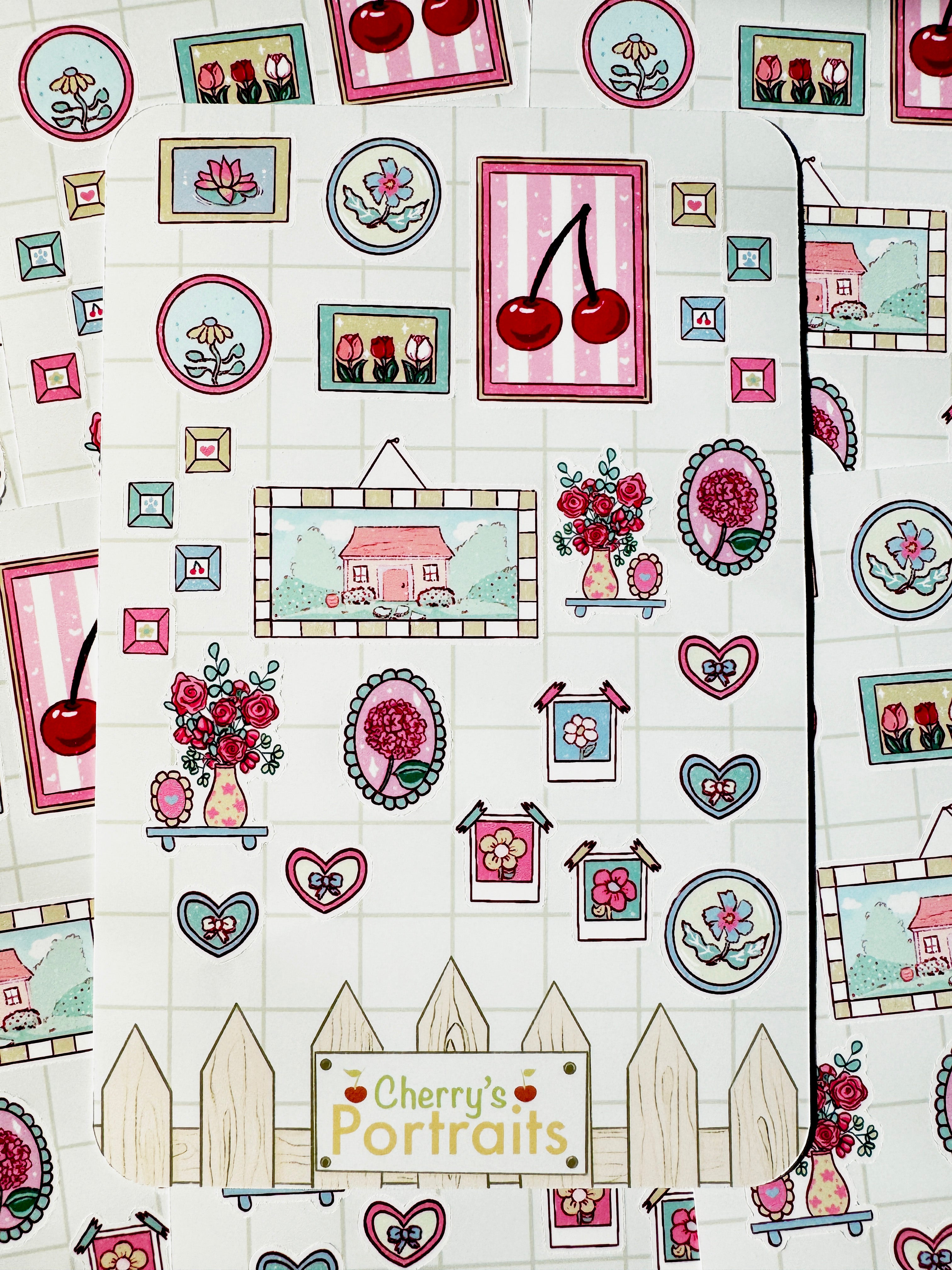 Floral Sticker Sheet | Waterproof Vinyl Stickers