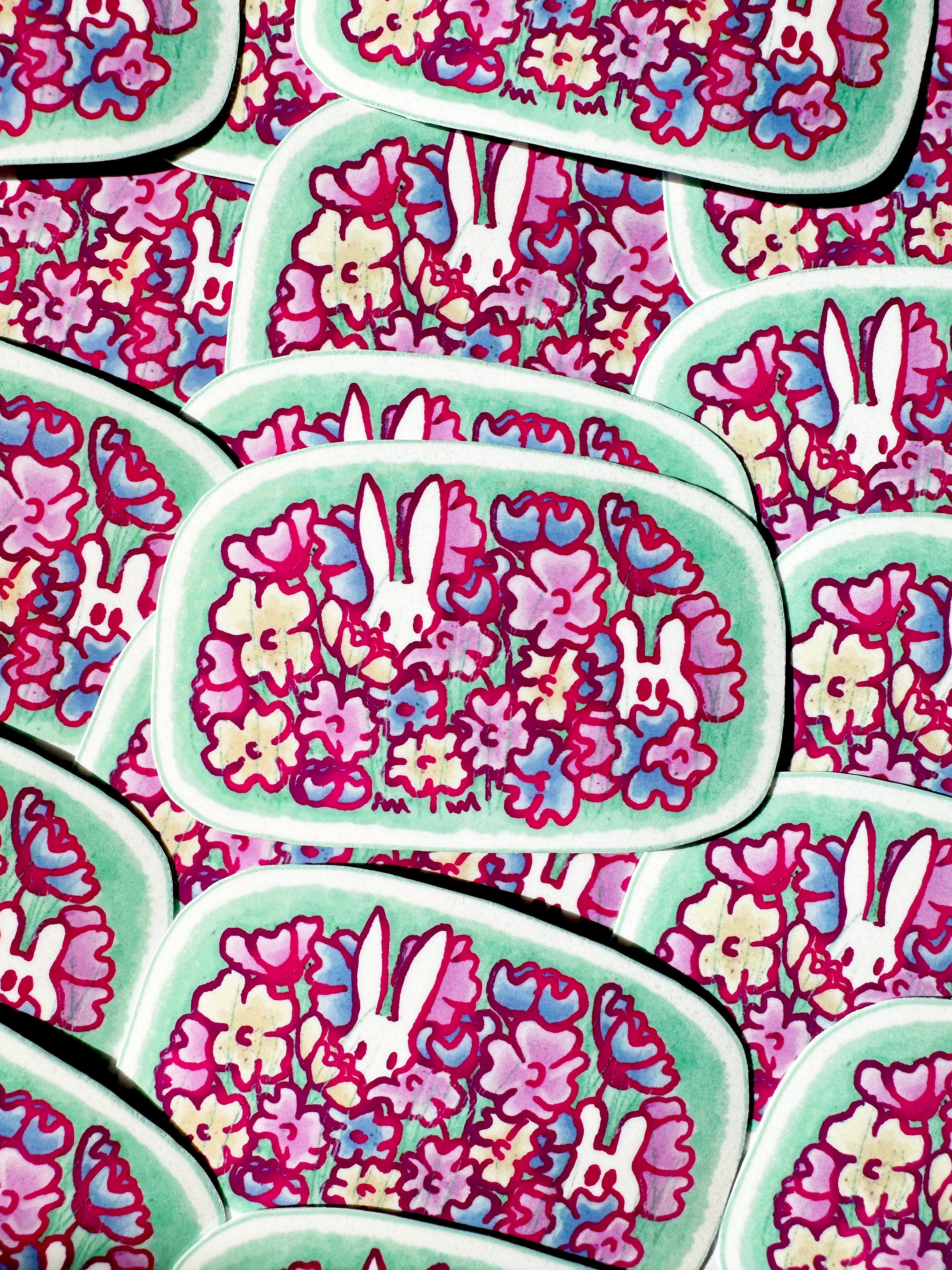 Hiding Bunnies Sticker | Waterproof Vinyl Sticker