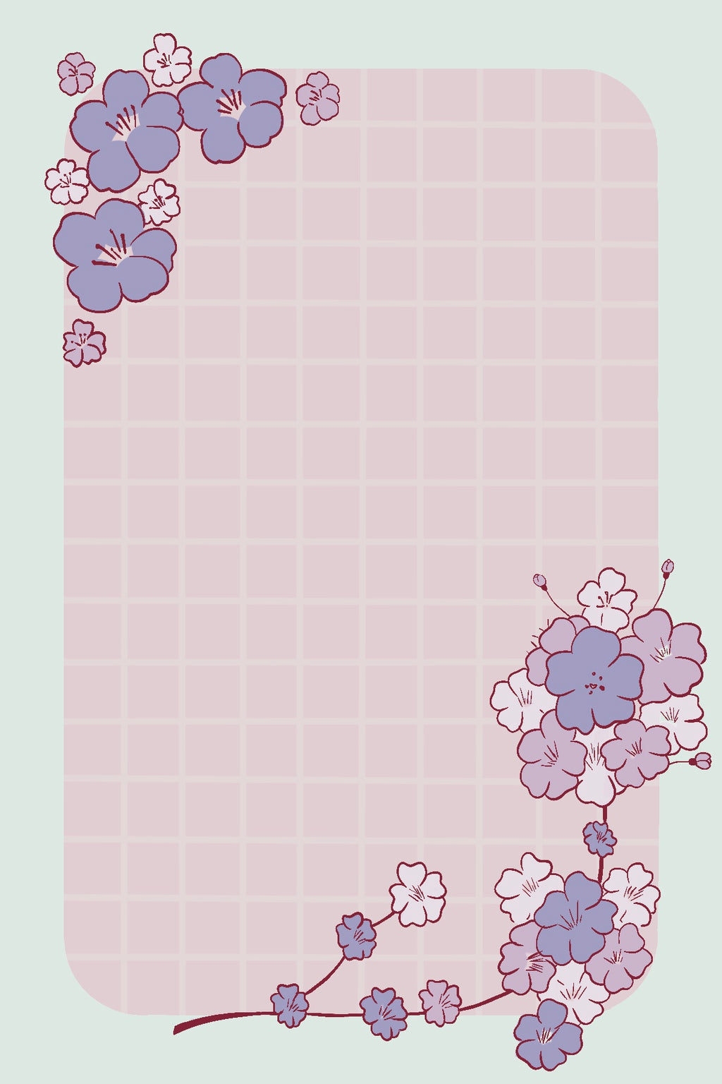 Cherry Blossom Memo Pad | Blue