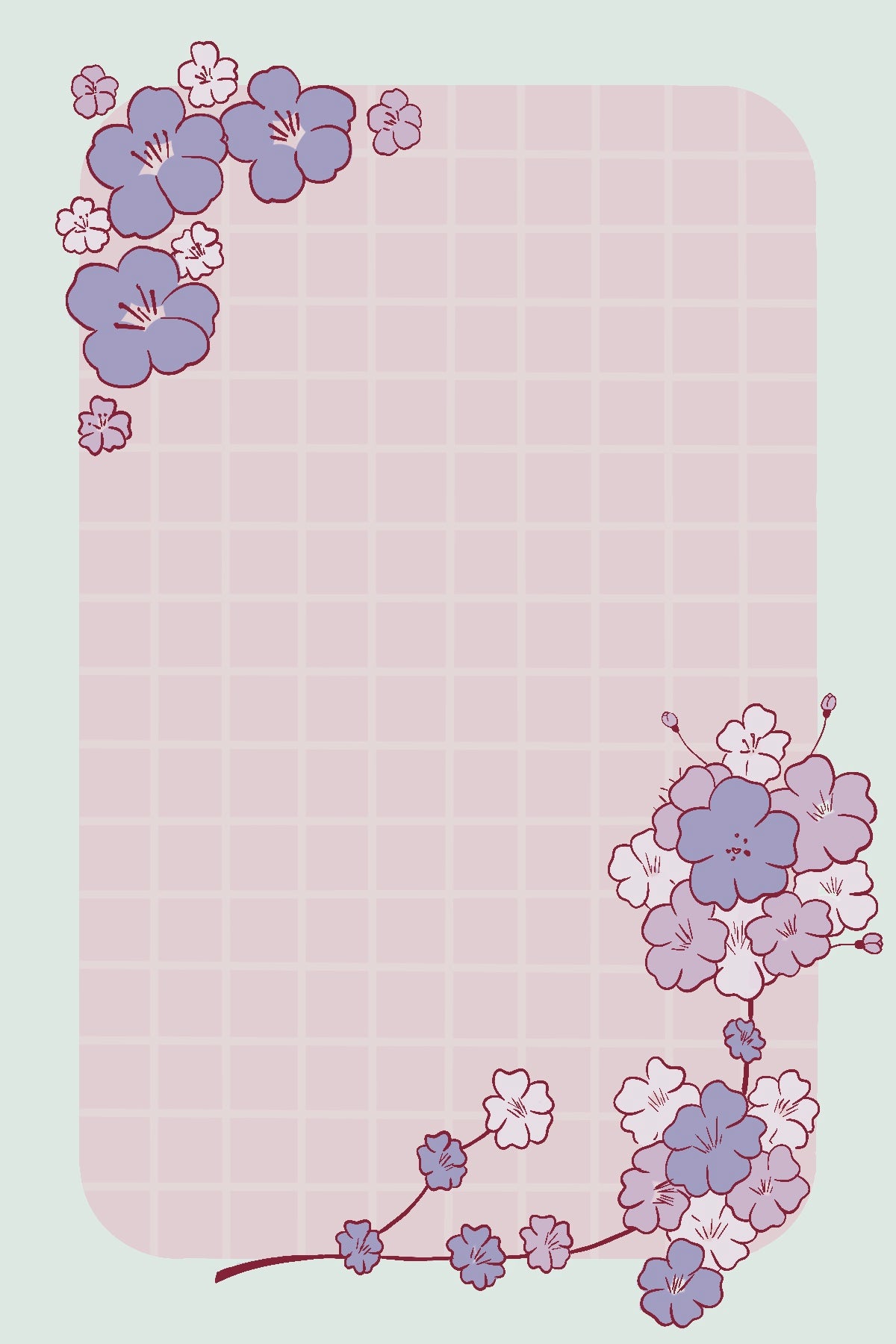 Cherry Blossom Memo Pad | Blue