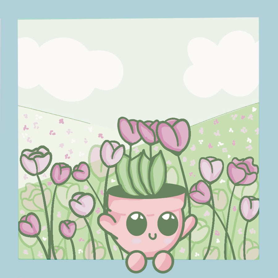 Lipa Tulip Memo Pad | Blue