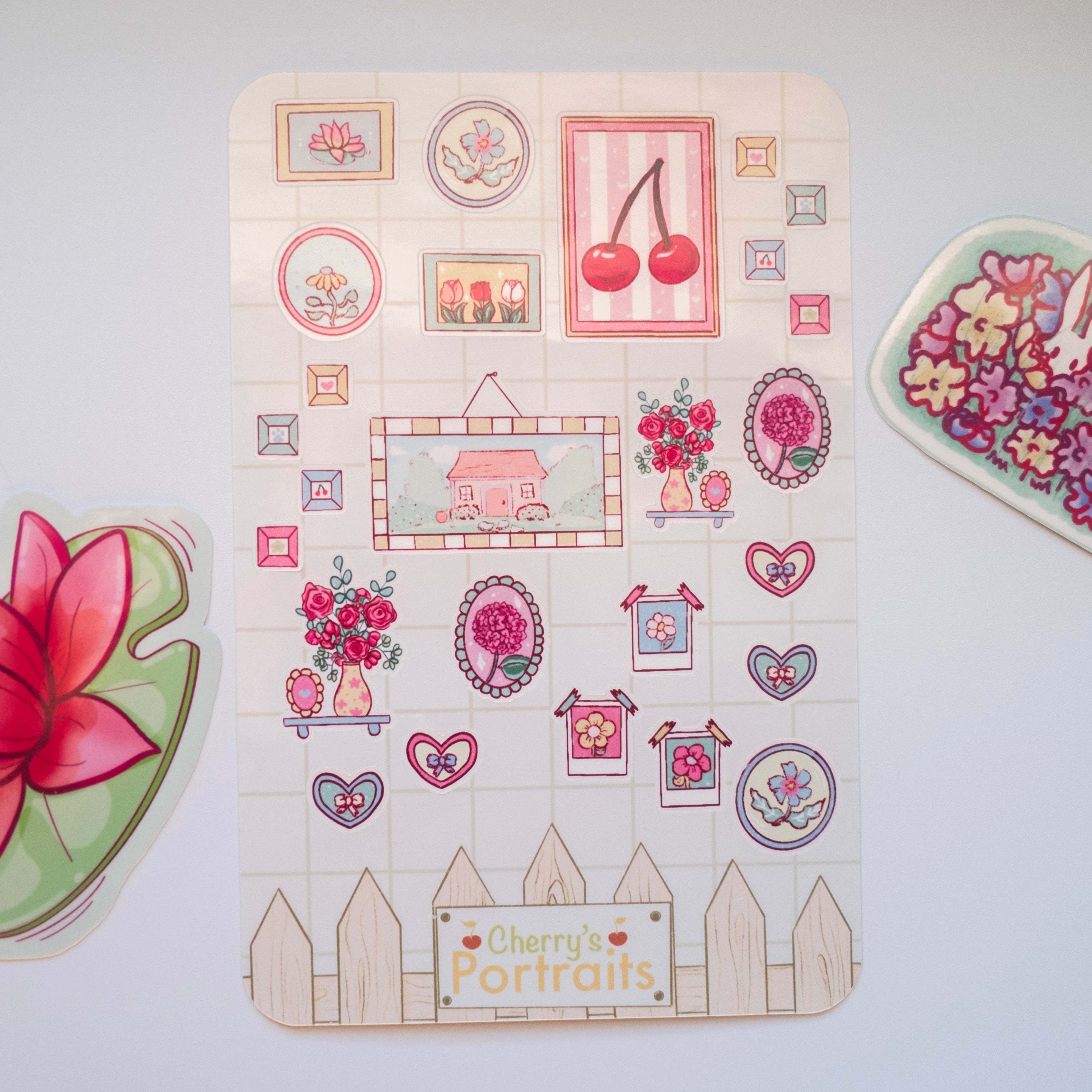 Floral Sticker Sheet | Waterproof Vinyl Stickers