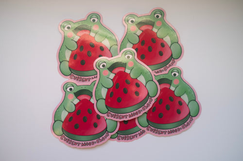 Chomping Frog Sticker | Waterproof Vinyl Sticker